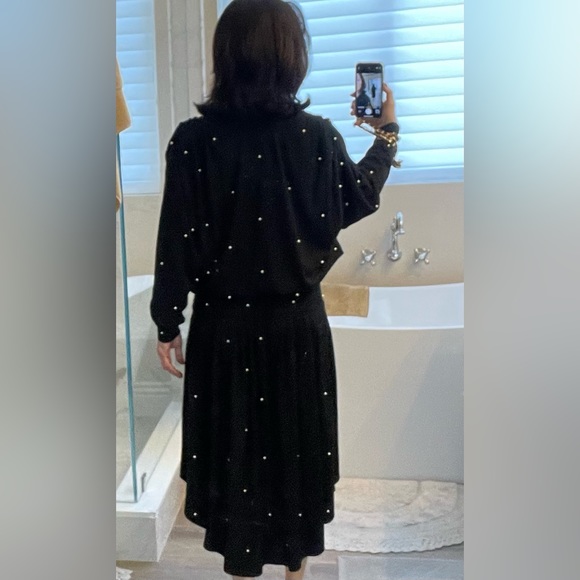 🩷Louviere (vintage-1980) black dress, Small - Picture 2 of 6